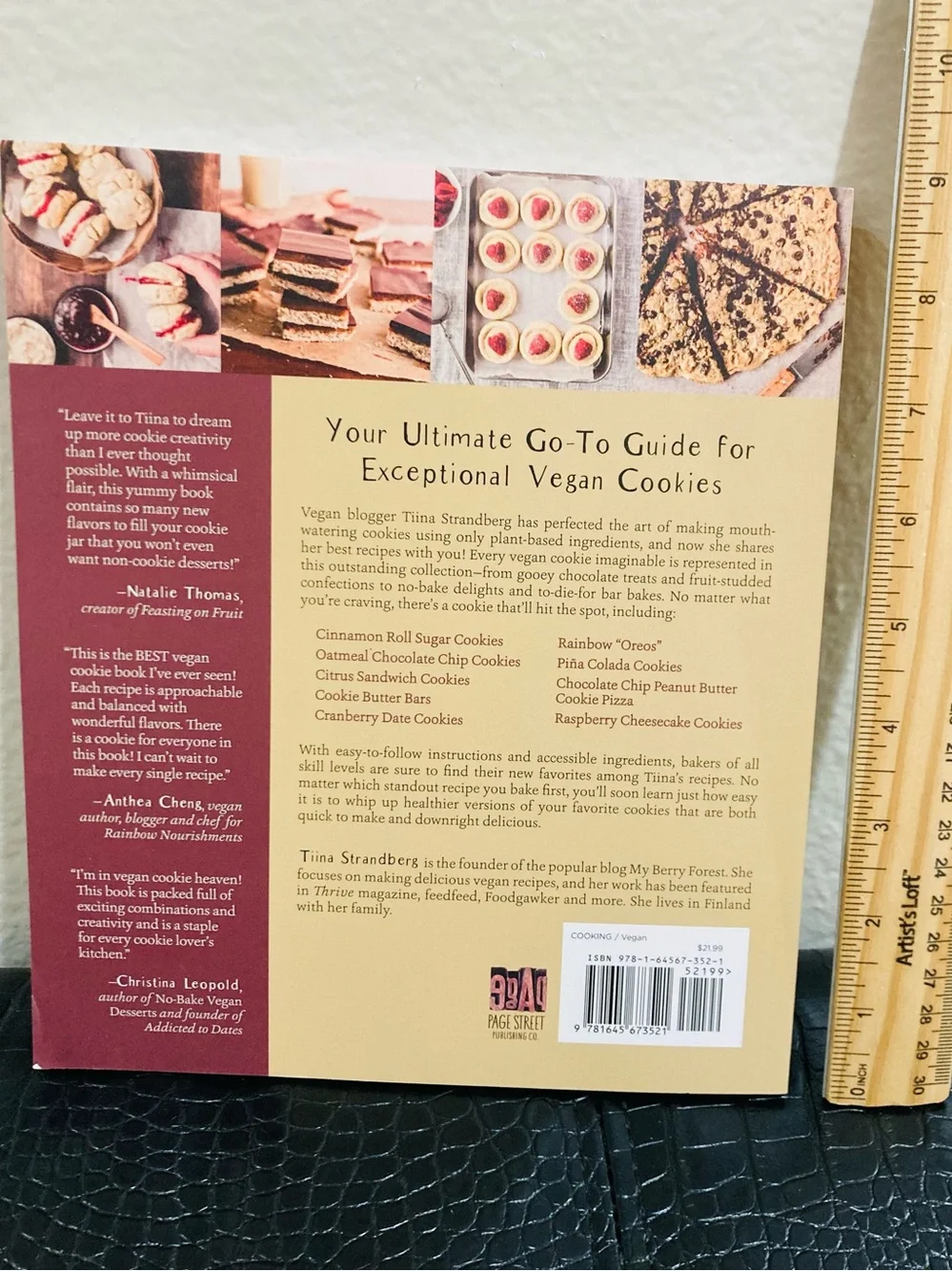 NEW Fantastic Vegan Cookies Cookbook 60 Plant-Based Treats by Tiina Strandberg